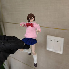 Painted 1/12 DAN DA DAN Ayase Momo Head Carving For 6″ Romankey Figure Body