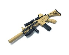 1/6 Scale Custom Desert HK416 Assault Rifle US Army Miniature Gun Action Figure