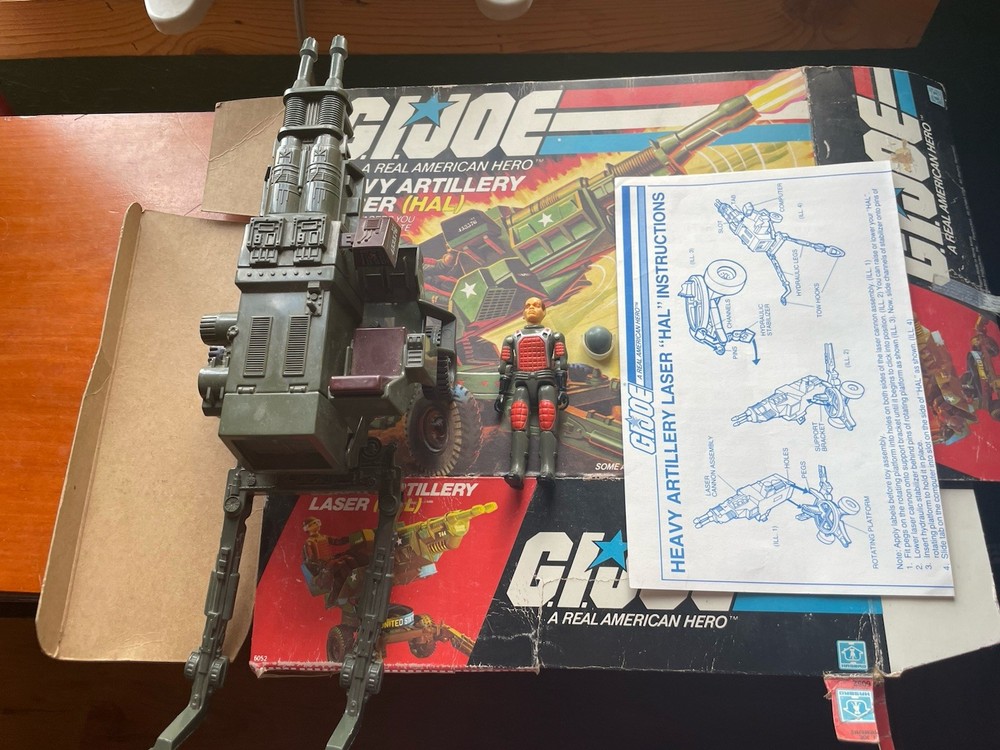 Vintage 1982 GI Joe HAL Complete w/Grand Slam, Box And Blueprints Great