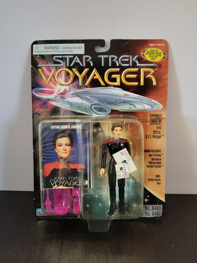 Captain Kathryn Janeway 1995 Voyager STAR TREK Playmates on Chakotay CARD ERROR