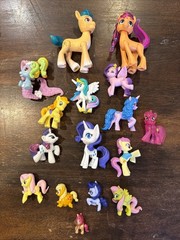 My Little Pony Mini MLP Lot Of 16 ponies Multiple Years And Styles, 1-2 Inch