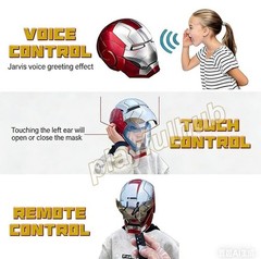 US AUTOKING Iron Man MK5 1:1 Helmet Wearable Voice-controlled Mask Cosplay Prop
