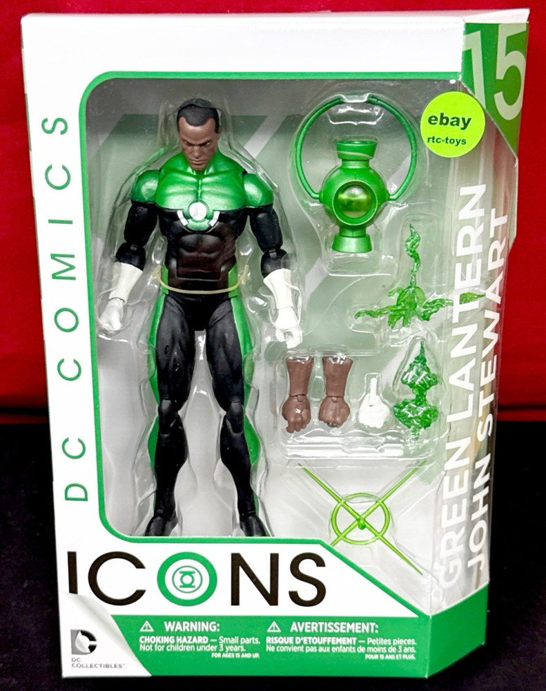 Green Lantern John Stewart DC Icons Collectibles #15 Comic Action Figure New