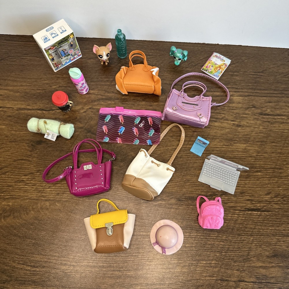 Zuru Mini Brands Fashion Bags Lot Plus Extras Barbie Accessory Laptop Dolls