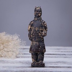 Antique Reproduction Qin Dynasty Terra cotta Warrior Collectible Statuette Sm…