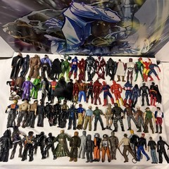 HUGE 4″ Action Figure Lot Of 68 No Duplicates Vtg 85′ Marvel DC Battlestar READ