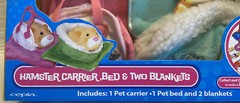 Zhu Zhu Pets Hamster ~ Pet Carrier, Bed, & 2 Blankets ~ BLUE & PINK ~ New in Box