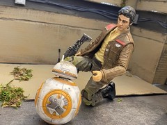 Star Wars Black Series Poe Dameron and Bb 8 – Poe Custom Painted – Ships Fast