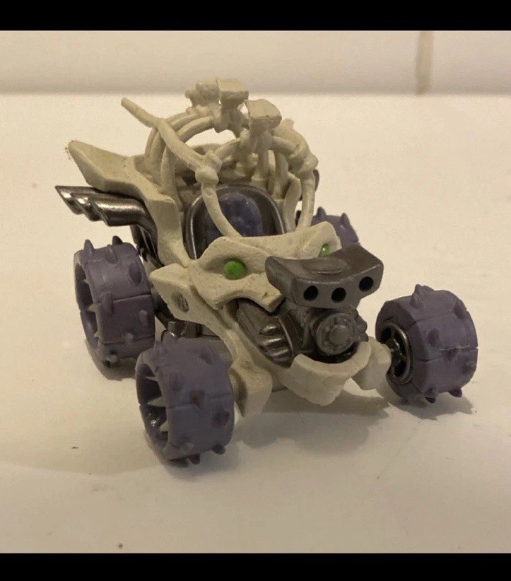 Dinosaur Skeleton Monster Truck Action Figure Gray Purple Green Black Plastic