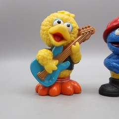 Sesame Street 2010 Hasbro 3” Figures Lot Big Bird Guitar Groover Fireman Elmo