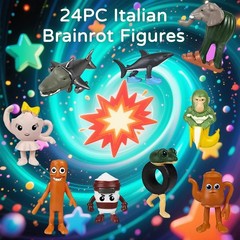 24PCS Italian Brainrot Steal a Brainrot Toys, Brain Rot Advent Calendar GIft