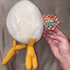 SHELDON THE EGG, 1987 Garfield and Friends, Dakin, US Acres, PLUSH