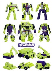HZX 6 IN 1 Defensor & Bruticus & Superion Devastator Sets IDW Action Figure Toys