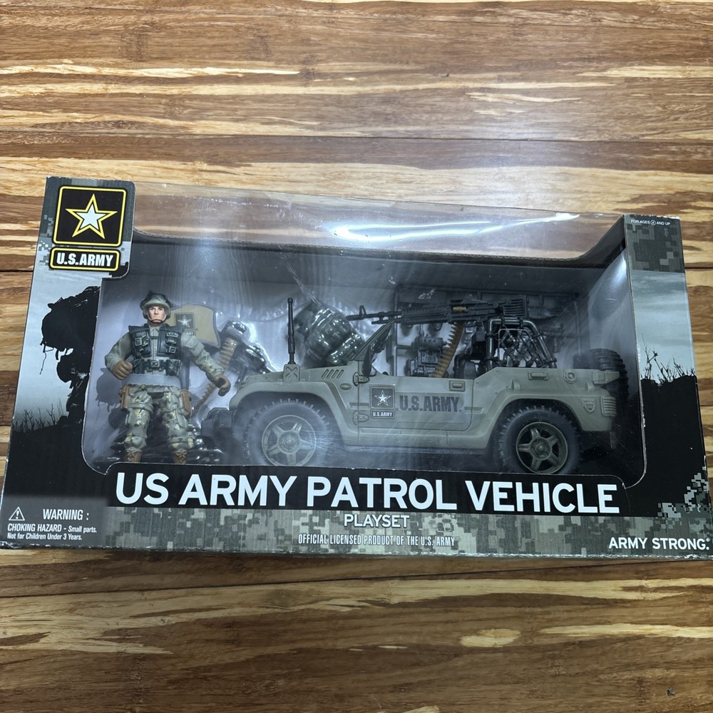 New Excite U.S. Army Military Jeep Patrol Vehicle Soldier Set