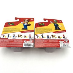 Super Mario Figures Raccoon Mario & Luigi with Super Star NEW
