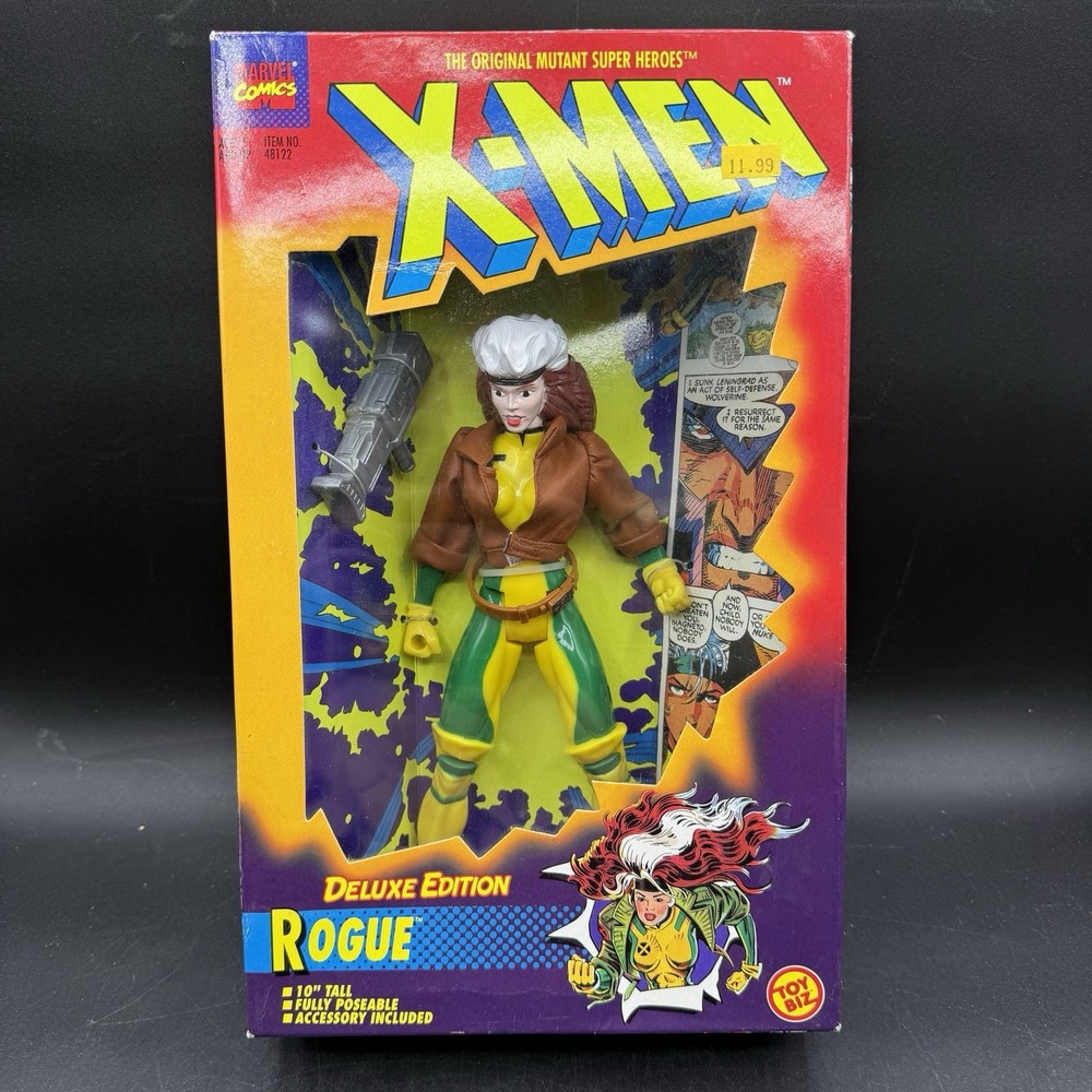 Marvel X-Men Rogue Deluxe Edition 10” Action Figure ToyBiz 1995 Vtg Super Hero