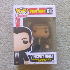 Funko Pop! Movies Pulp Fiction Vincent Vega Vinyl Figurine #61 Rare Vaulted NiB