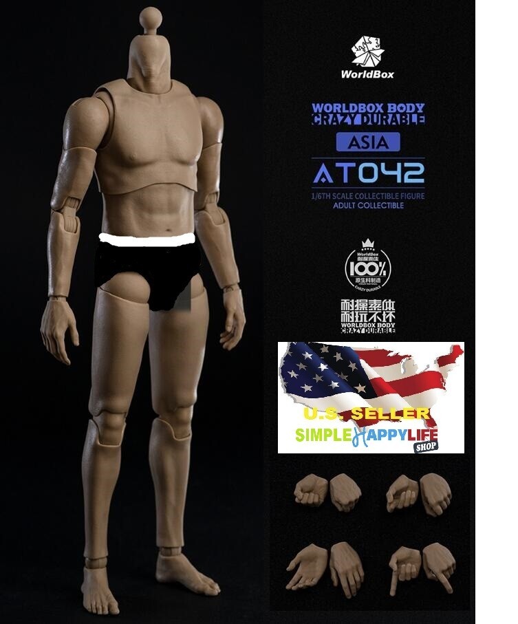 WorldBox AT042 1/6 Muscular Asian narrow shoulder Body 12″ Durable figure ❶USA❶