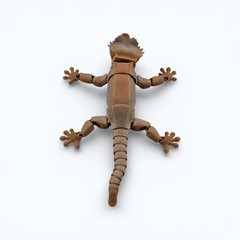 Lot 5 Articulated Crested Gecko Toy Mini 3D Printed Lizard Fidget Desk Pet- 6.3″