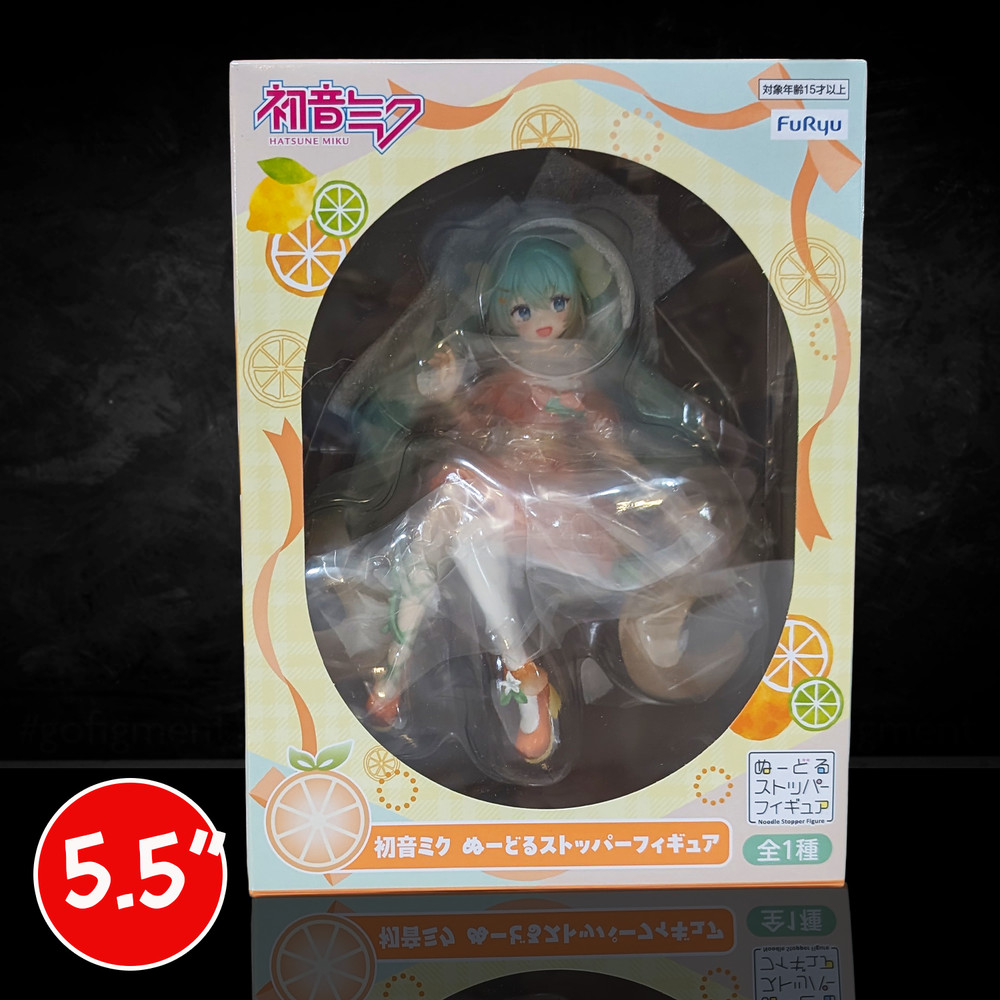 Hatsune Miku Citrus Noodle Stopper Figure FuRyu Anime PVC Statue