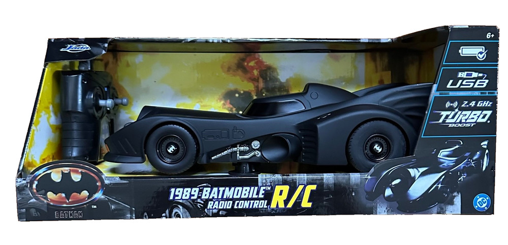 NIB Jada Toys Batman 1989 Batmobile Radio Control R/C 1:16 Vehicle