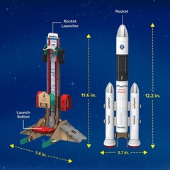 DIY Rocket Launcher STEM Science Toy Kit for Kids Build & Launch Rocket