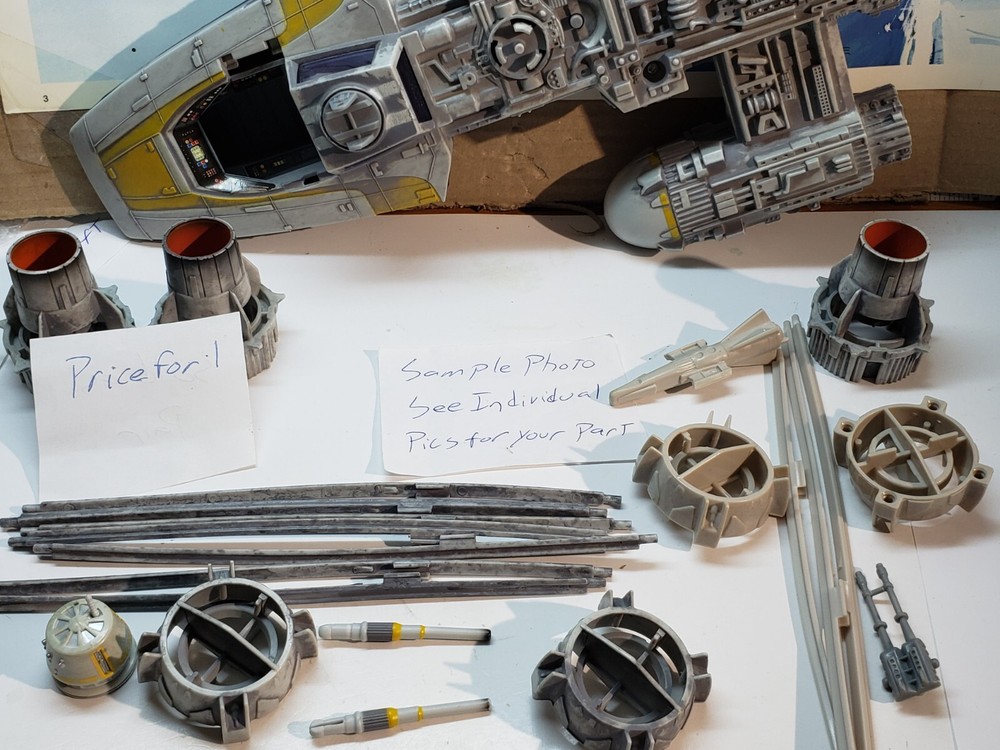 1999 POTF Y-Wing CHOOSE Canopy Top Cannon Vintage Star Wars Engines READ! Struts