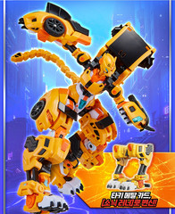 Metal Cardbot W tachy Transforming Robot Action Figure Toy Korean Anime