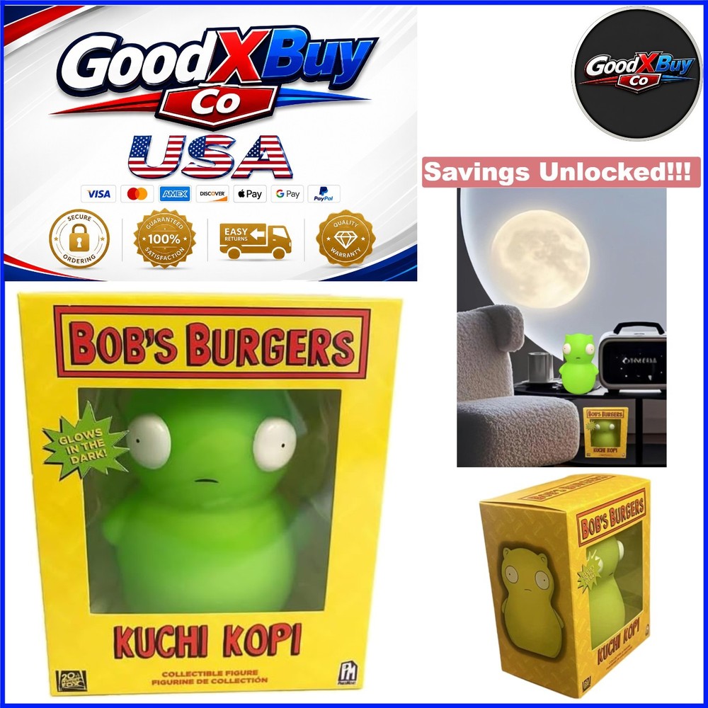 Bob’s Burgers Kuchi Kopi Glow in The Dark Vinyl Figure 6″ Collectible Green