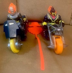 MARVEL TOYBIZ GHOST RIDER And SPIRIT OF VENGEANCE MOTORCYCLE 1995 LOT of 2
