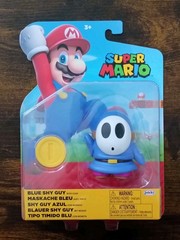 9-PK SHY GUY 4″ + 2.5″ Super Mario Nintendo Black Light Blue Green Red Yellow