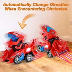 Battery-Powered Dinosaur Car with Flashing Lights & Sounds – Ideal Gift for Kids