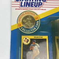 1991 Starting Lineup Nolan Ryan Special Edition Coin Card Texas Rangers MLB