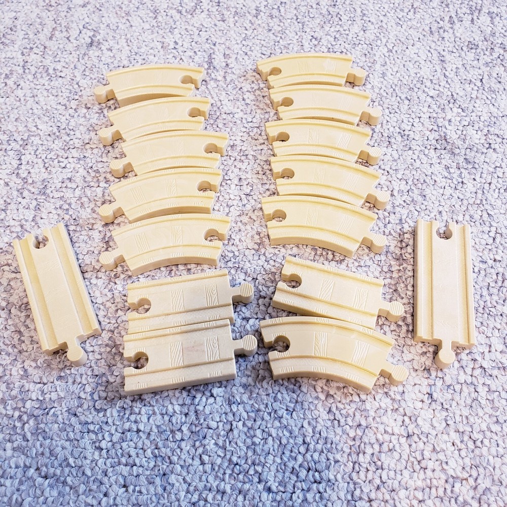 RESIN Plastic Track Thomas Train Compatible Wooden 14 piece Lot Heavy Duty
