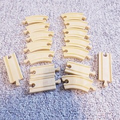 RESIN Plastic Track Thomas Train Compatible Wooden 14 piece Lot Heavy Duty