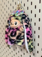 NEW Custom Made Monsters RAINBOW CHEETAH Leopard BUNNY RABBIT Plush Pendant Doll