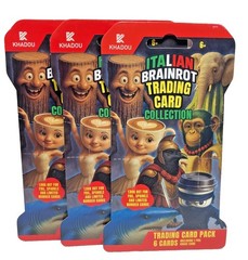 KHADOU Italian Brainrot Trading Cards includes 3 Booster Packs