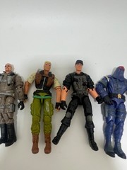 Vintage 2000s Hasbro G.I. Joe Action Figures Lot of 5 Duke Cobra Commander