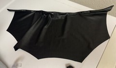 batman mezco one12 custom wired drape leather cape 1:12 NOT FIGURE