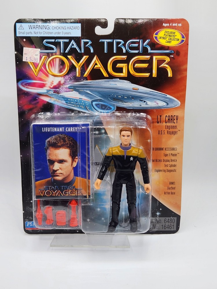 Star Trek Voyager Action Figure Lieutenant Carey Playmates Vtg 1996
