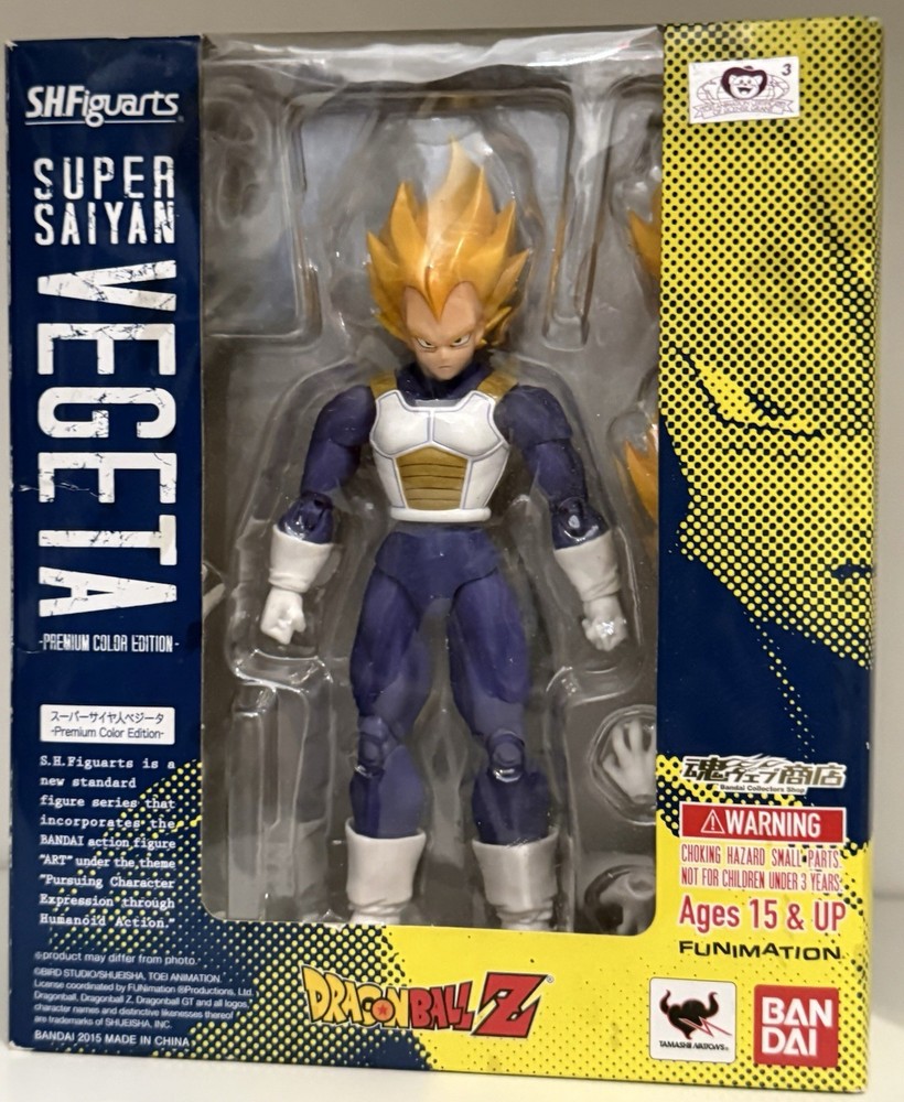 SH Figuarts Super Saiyan Vegeta Premium Color 1.0 Dragon Ball Z Open Box