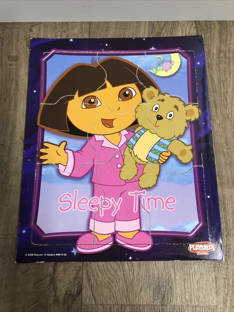 Dora The Explorer Boots Sleepy Time Puzzle Playskool 2008 Hasbro Bedtime A1
