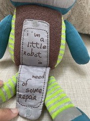 Bits i Bots Botsy Robot Marv Plush Rattle Toy 12”