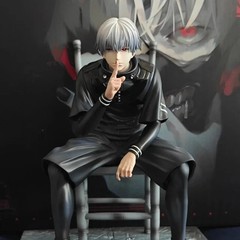 20cm Ken Kaneki Sitting GK Figure Double Head & Arms Statue