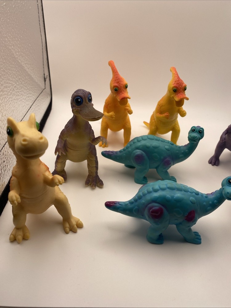 Greenbrier International Dinosaur Lot Of 8 Cartoonish Looking With Big Eyes