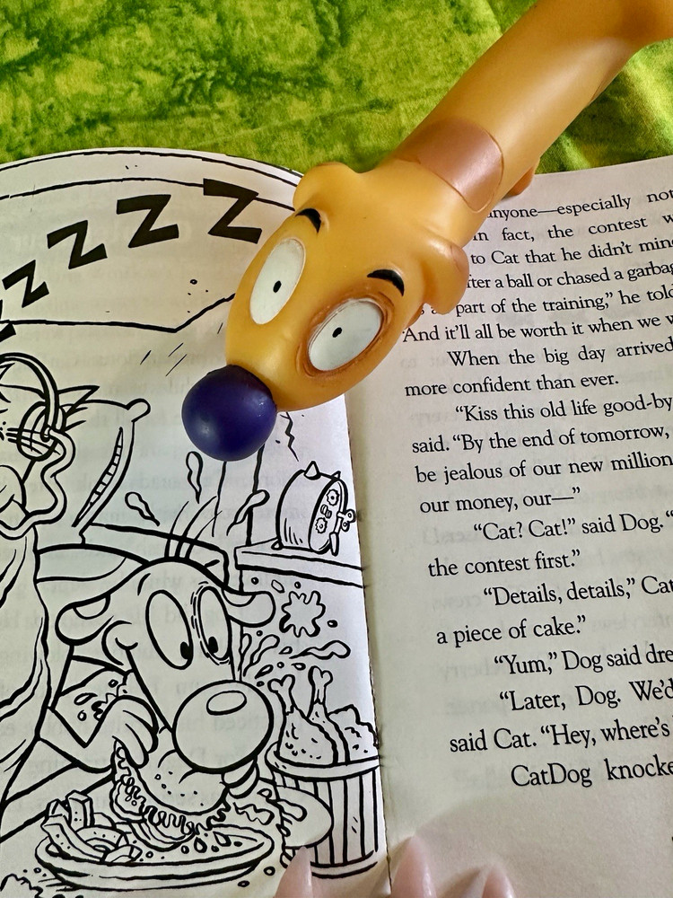 CatDog figure with novel, collectible book & friend :)