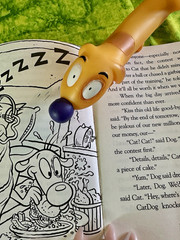 CatDog figure with novel, collectible book & friend :)