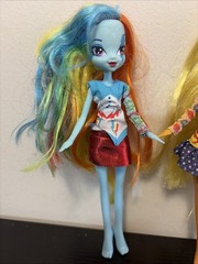 My Little Pony Equestrian Girls Lot of 2 -Rainbow Dash and Applejack 9” Dolls