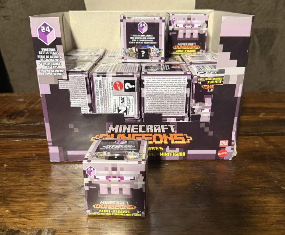 Minecraft Dungeons Mini Mystery figure series 24…. 1 RANDOM Figure Per Order