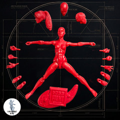 Vitruvian H.A.C.K.S. Superhero Red Blanks Female Action Figure – 1/18 Scale